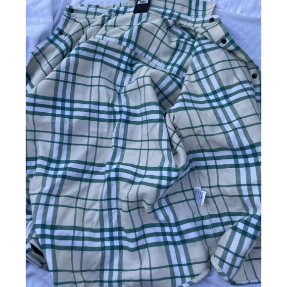 Vintage Surf Club Flannel Men’s Long Sleeve Green Cream PARI Shirt Sz XS NWT - Picture 16 of 16